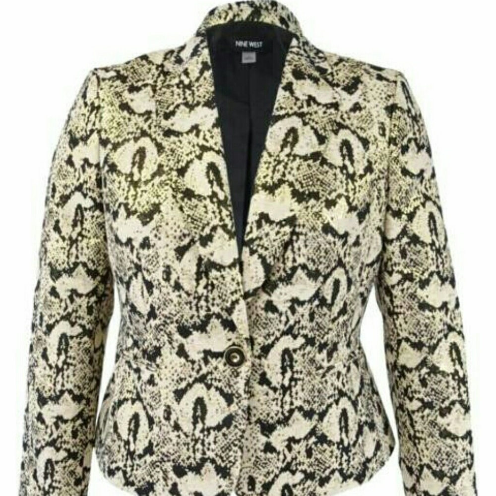 Nine West Printed Jacquard One-Button